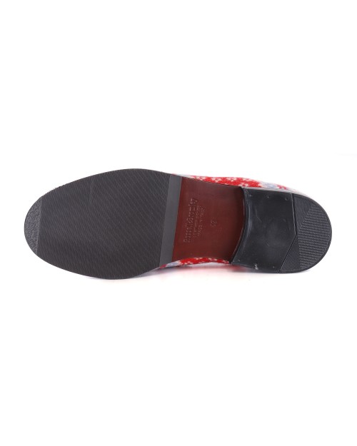 RUSSELL & BROMLEY LOAFERS - CALFSKIN & WOOL - BLUE & MULTICOLOR