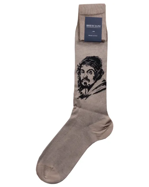 BRESCIANI SOCKS - 3 PAIRS LOT - DOVE-GREY & BLACK - COTTON