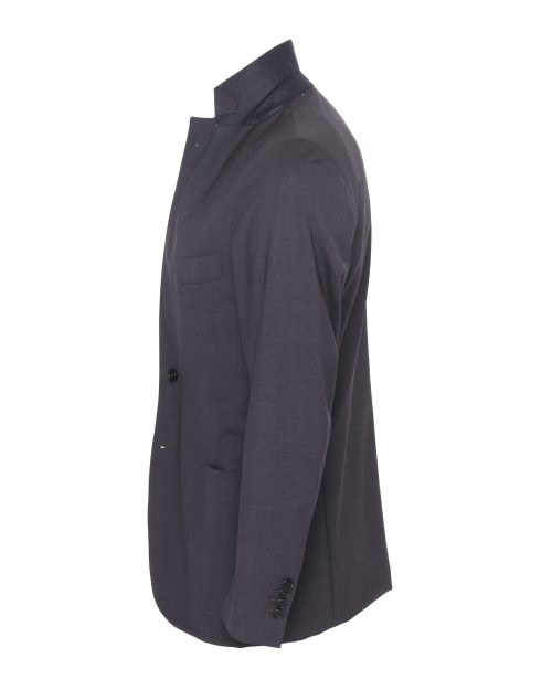 SALVATORE PICCOLO BLAZER - NAVY BLUE - WOOL
