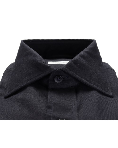 SALVATORE PICCOLO DRESS SHIRT - MIDNIGHT BLUE - COTTON