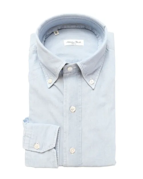 SALVATORE PICCOLO DRESS SHIRT - LIGHT BLUE - COTTON
