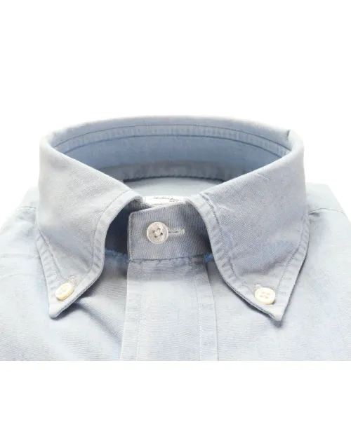 SALVATORE PICCOLO DRESS SHIRT - LIGHT BLUE - COTTON
