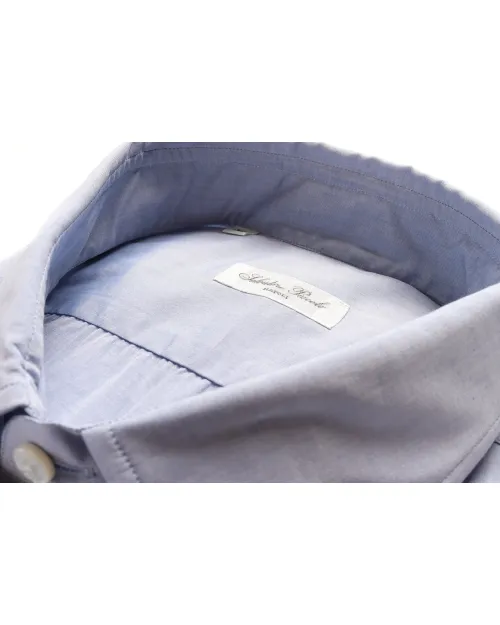 SALVATORE PICCOLO DRESS SHIRT - BLUE - COTTON