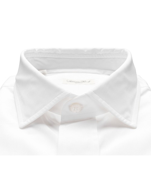 SALVATORE PICCOLO DRESS SHIRT - WHITE - COTTON