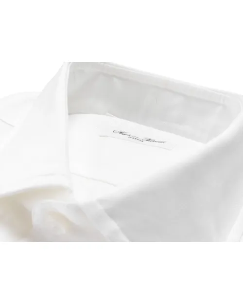 SALVATORE PICCOLO DRESS SHIRT - WHITE - COTTON