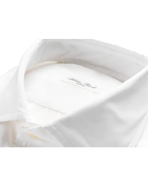 SALVATORE PICCOLO DRESS SHIRT - WHITE  - COTTON