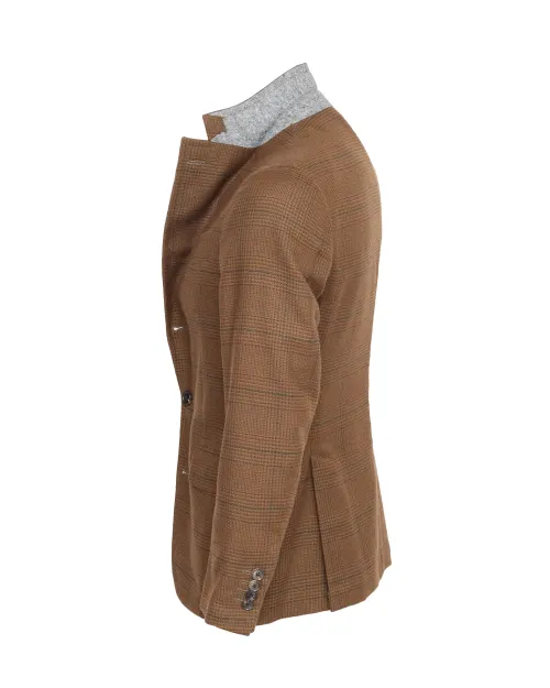 SALVATORE PICCOLO SPORT COAT - BROWN, GREEN & BURGUNDY - WOOL TWEED