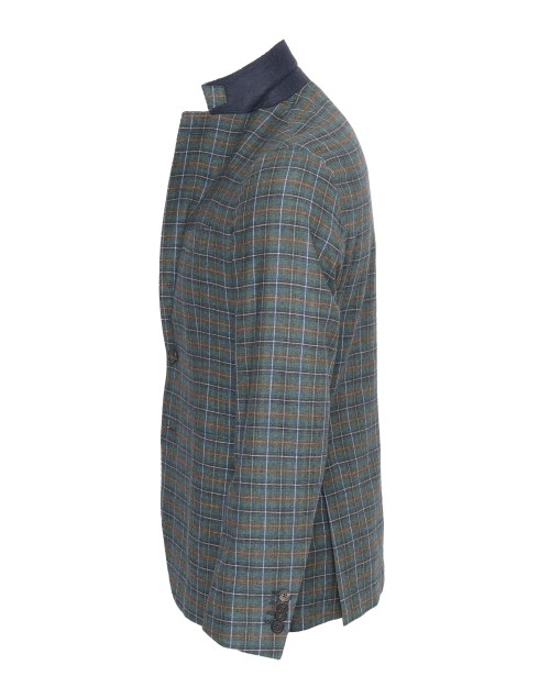 SALVATORE PICCOLO SPORT COAT - GREEN - COTTON, WOOL & CASHMERE