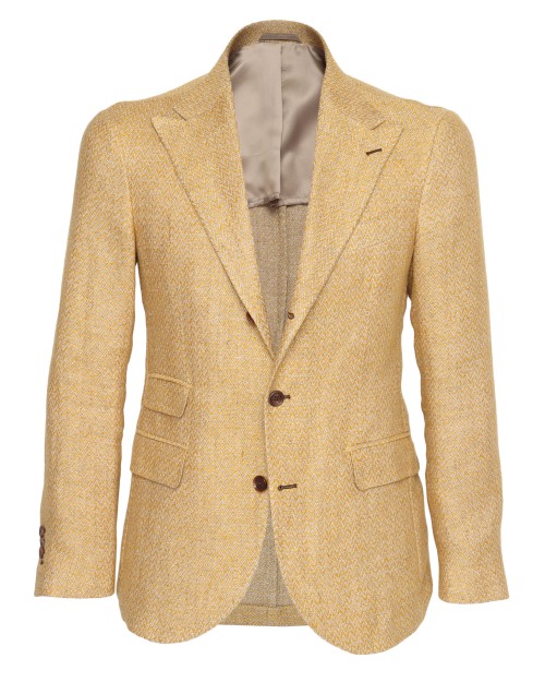 SALVATORE PICCOLO SPORT COAT - YELLOW - LINEN