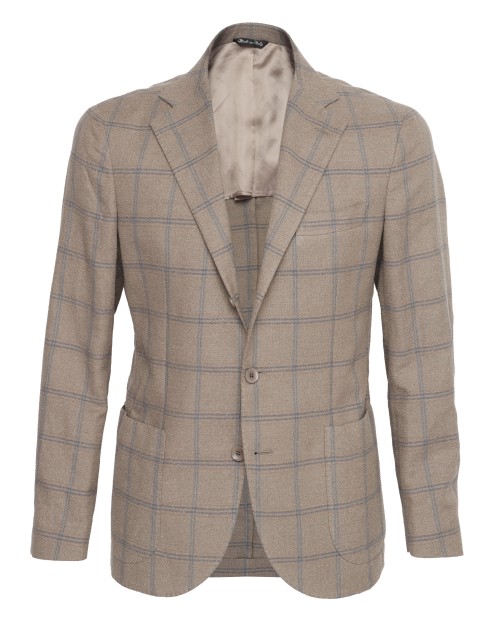 SALVATORE PICCOLO SPORT COAT - DOVE-GREY - COTTON & LINEN