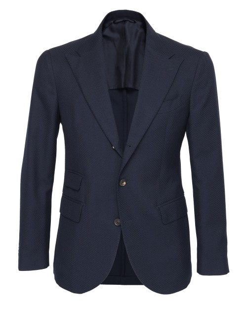 SALVATORE PICCOLO SPORT COAT - NAVY BLUE - LIGHTWEIGHT WOOL & POLYESTER