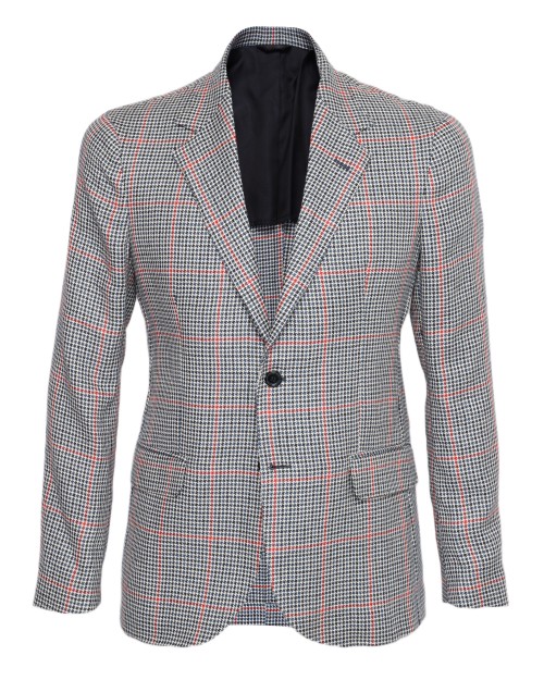 SALVATORE PICCOLO BLAZER - WHITE, BLULE & RED - LINEN & COTTON