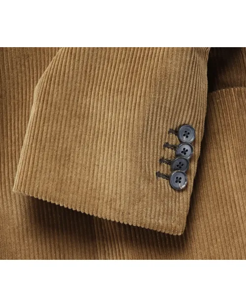 SALVATORE PICCOLO SUIT - BEAVER - COTTON CORDUROY