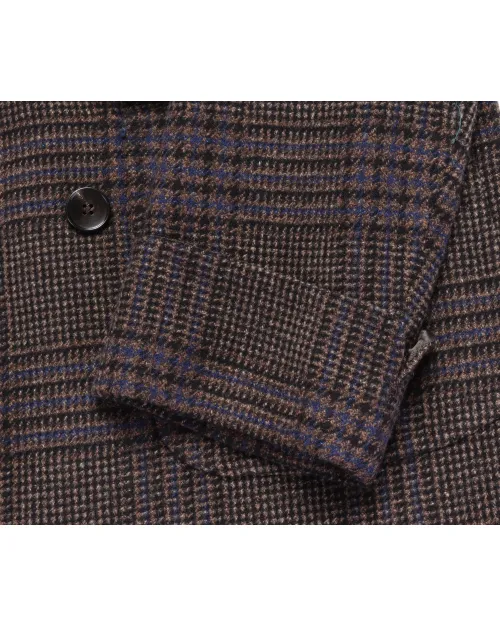 SARTORIA CIARDI OVERCOAT - BROWN, BLACK & BLUE - WOOL