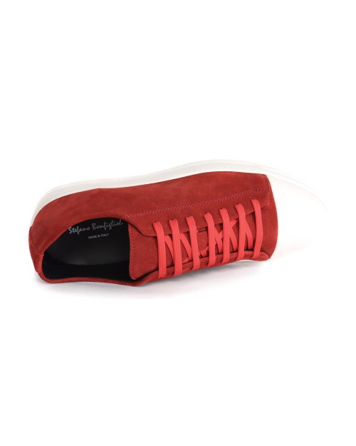 STEFANO BONFIGLIOLI SNEAKERS - CALFSKIN SUEDE - RED