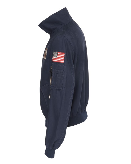 TOP GUN BOMBER JACKET - NAVY BLUE - COTTON