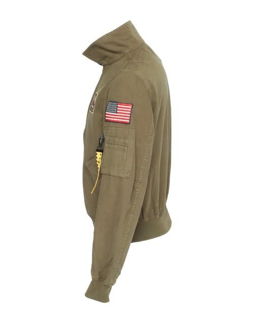 TOP GUN BOMBER JACKET - GREEN - COTTON