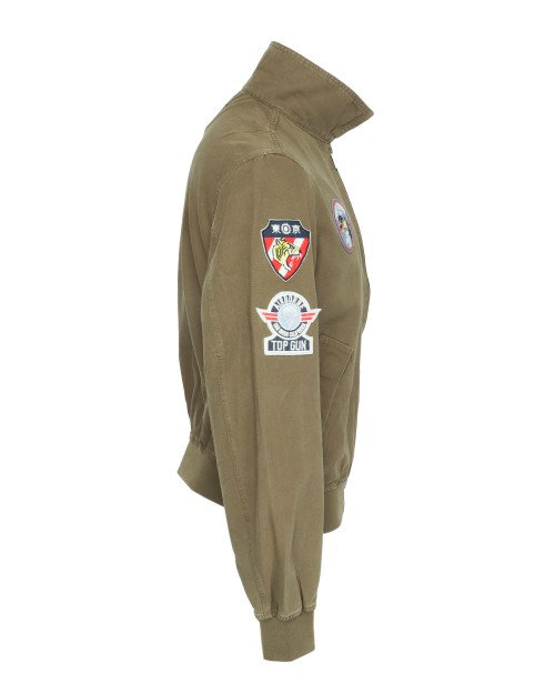 TOP GUN BOMBER JACKET - GREEN - COTTON