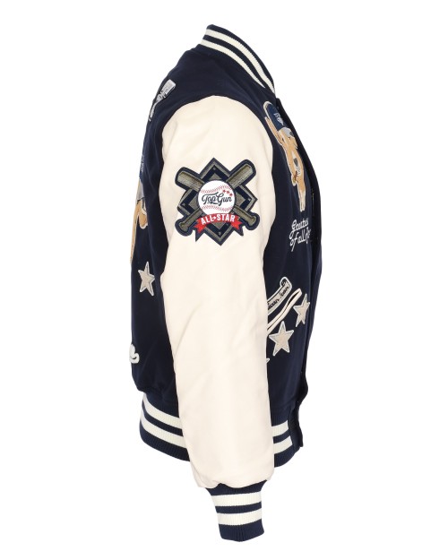 TOP GUN VARSITY JACKET - NAVY BLUE & WHITE