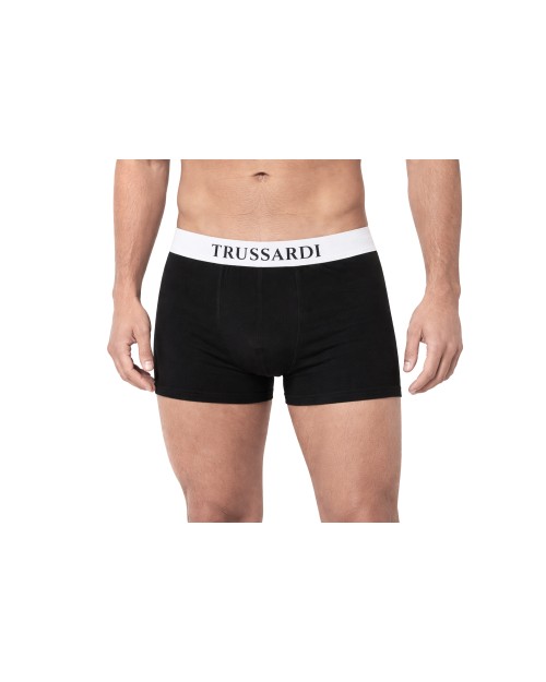 TRUSSARDI BOXER BRIEFS BI-PACK - BLACK - STRETCH COTTON