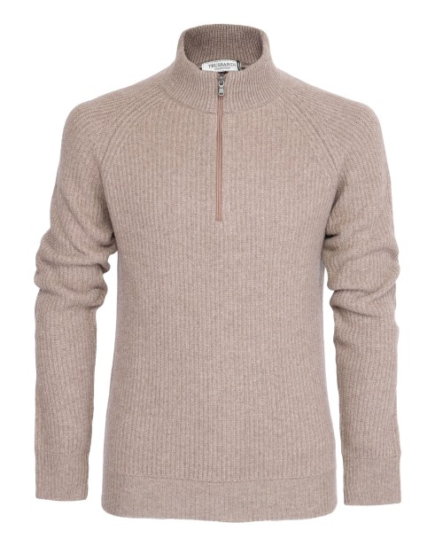 TRUSSARDI COLLECTION SWEATER - MUD - WOOL