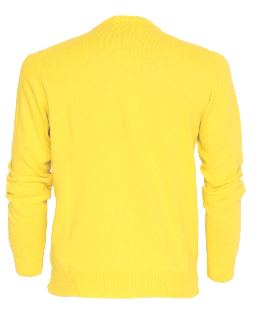 TRUSSARDI COLLECTION SWEATER - YELLOW - WOOL & CASHMERE