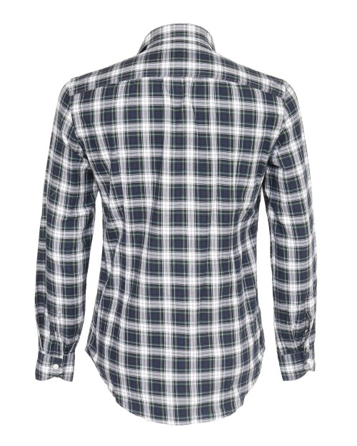VINCENZO DI RUGGIERO WESTERN SHIRT - BLUE & GREEN - COTTON 