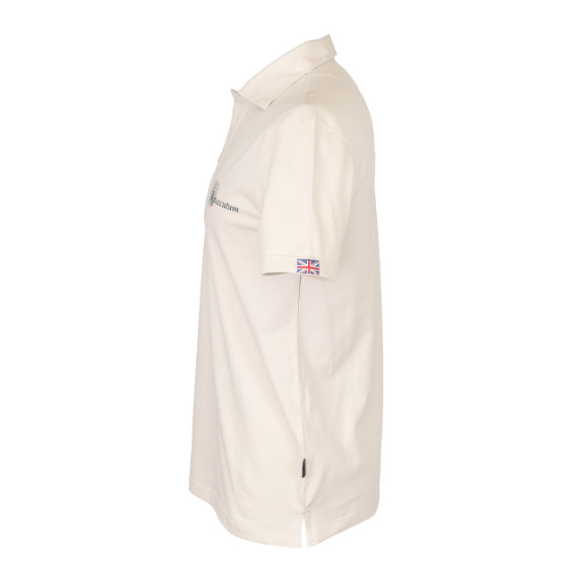 AQUASCUTUM POLO BEIGE STRETCH COTTON PIQUE
