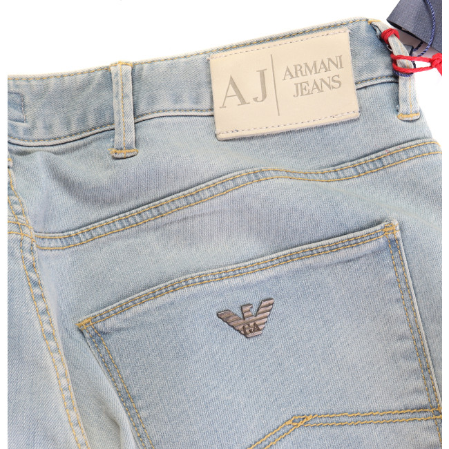 ARMANI JEANS - LIGHT BLUE - STRETCH DENIM COTTON ARMANI JEANS - LIGHT BLUE - STRETCH DENIM COTTON