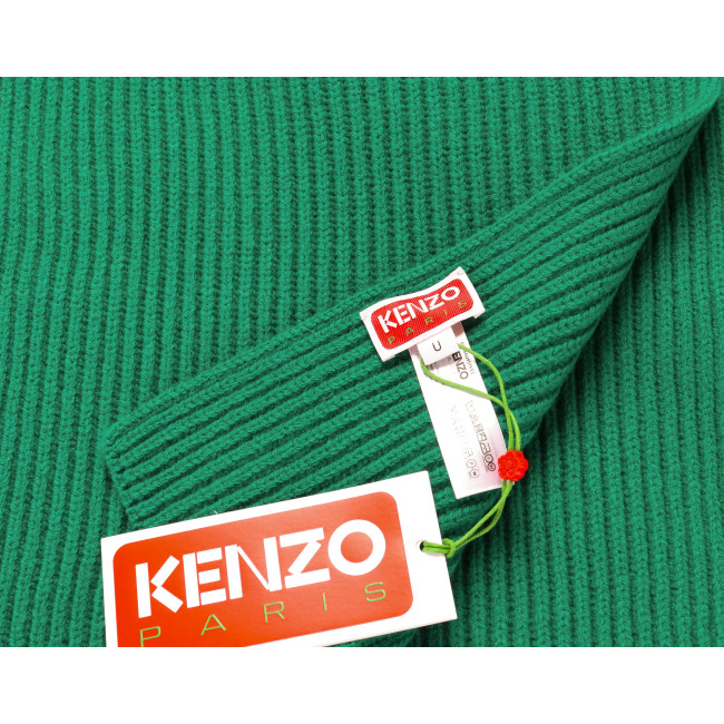 KENZO フランス製ハーフコート　モスグリーン アルパカ　モヘヤ　S KENZO フランス製ハーフコート モスグリーン アルパカ モヘヤ S