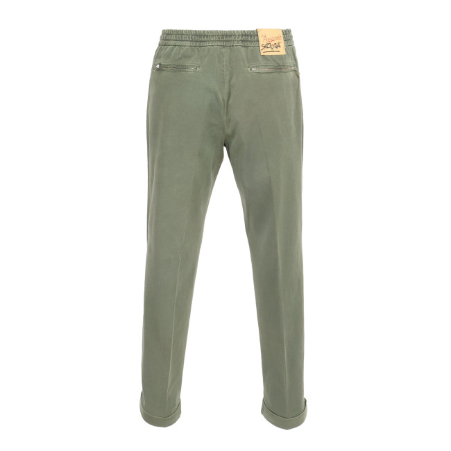今ならほぼ即納！ MARCO PESCAROLO PANTS - GREEN - STRETCH COTTON, SILK & LINEN チノパン