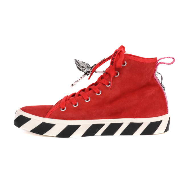 Off white red high tops hotsell