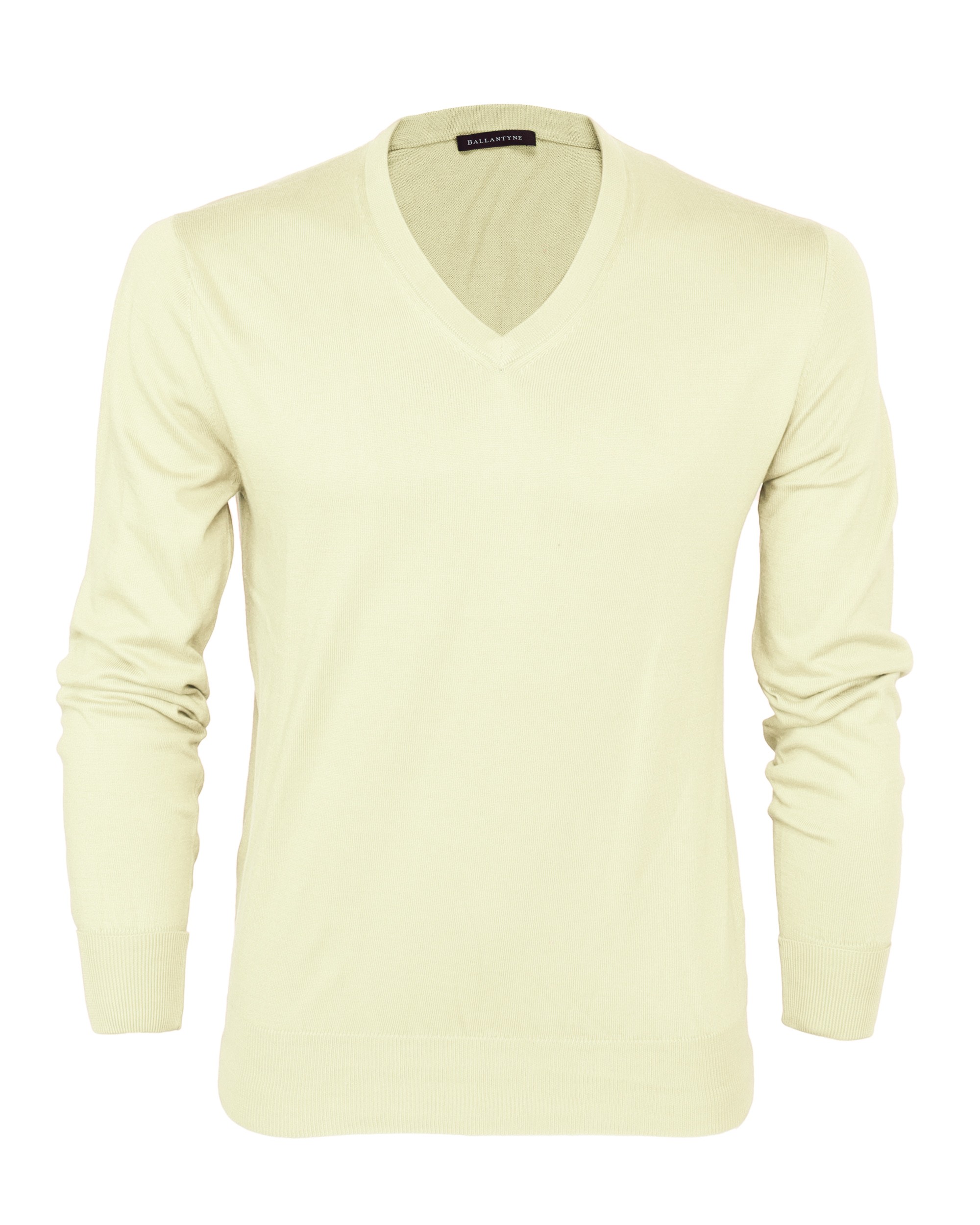 BALLANTYNE SWEATER - LIGHT YELLOW - COTTON