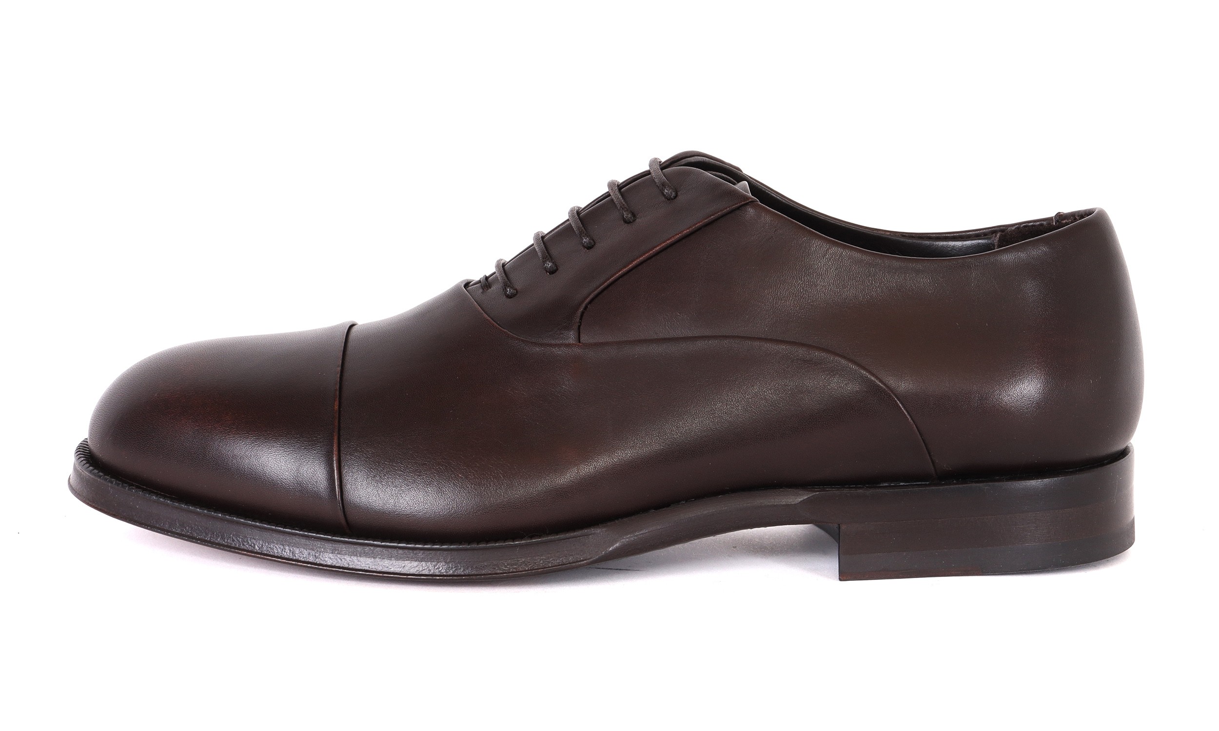 BELSIRE MILANO OXFORD SHOES - CALFSKIN  - DARK BROWN