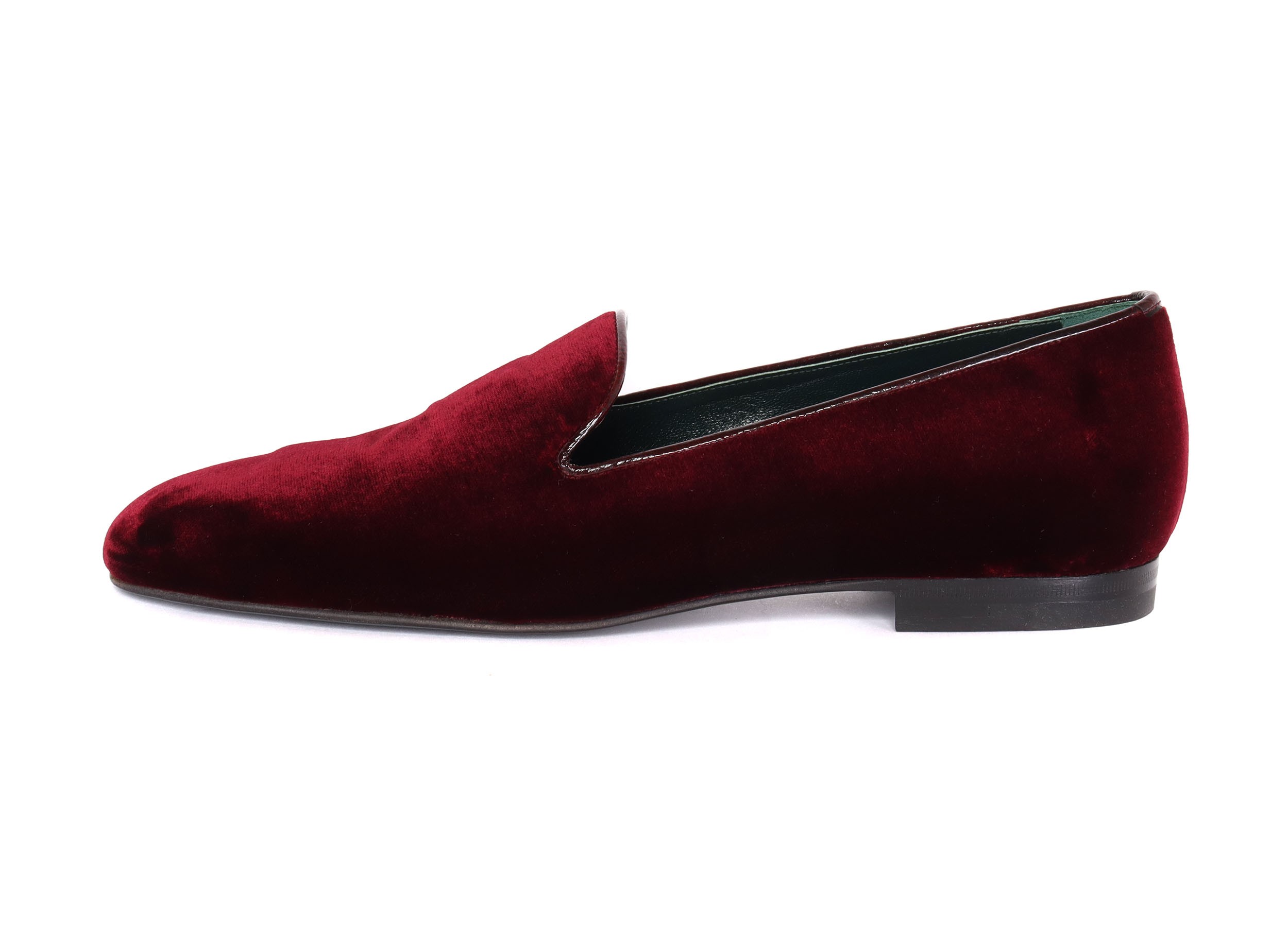BILLIONAIRE COUTURE LOAFERS - CALFSKIN & VELVET - BURGUNDY