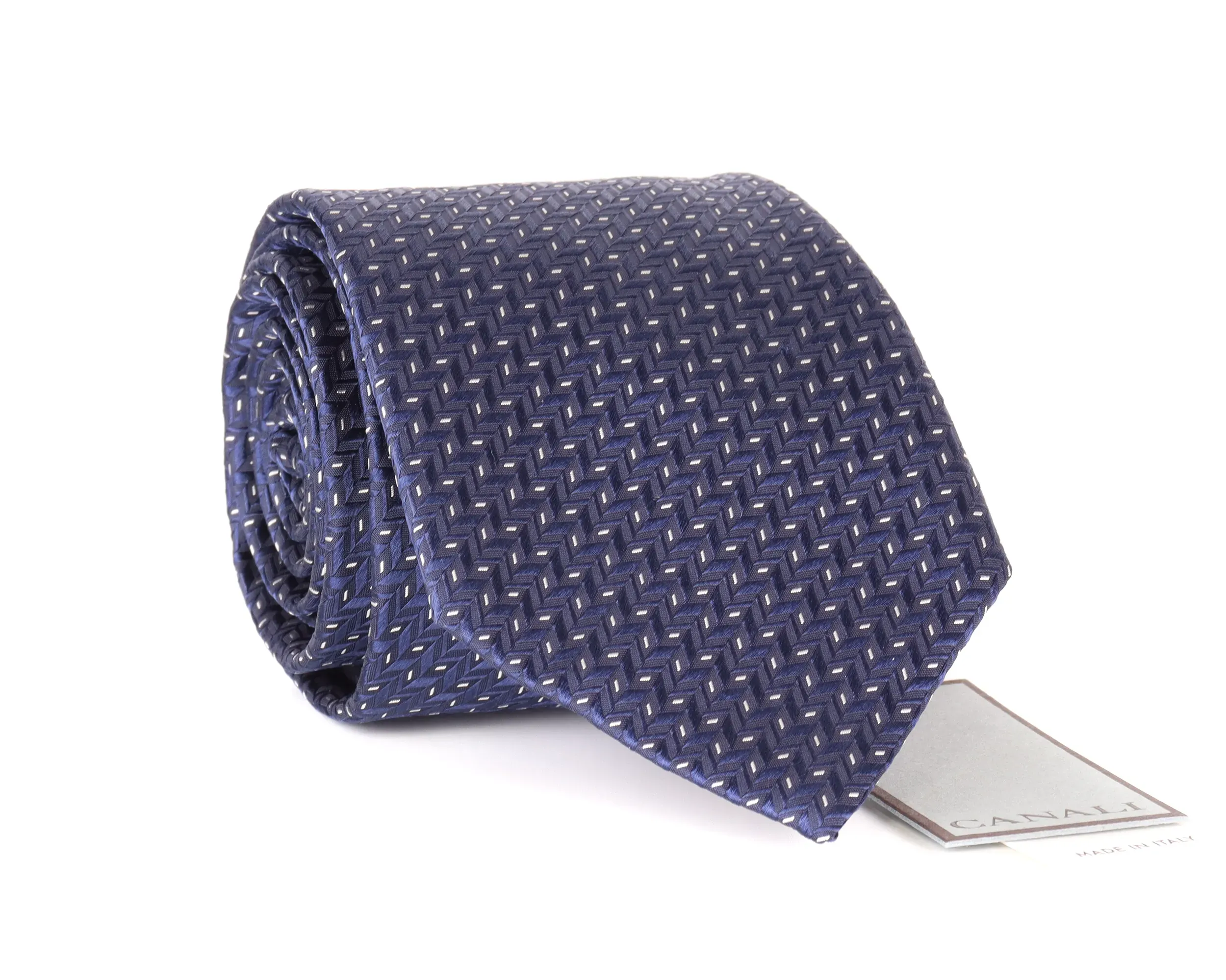 CANALI TIE - BLUE - PURE SILK