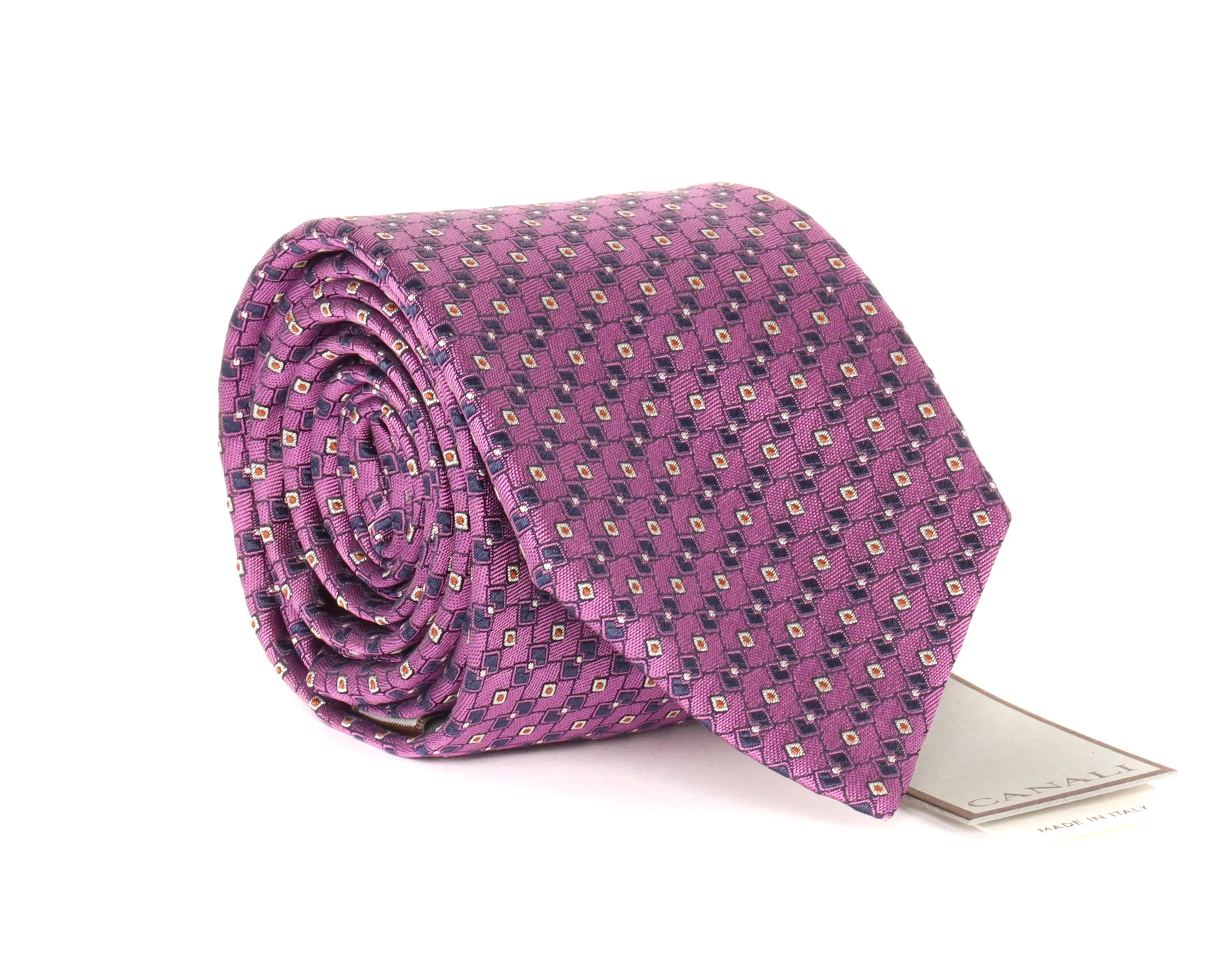 CANALI TIE - MAGENTA - PURE SILK