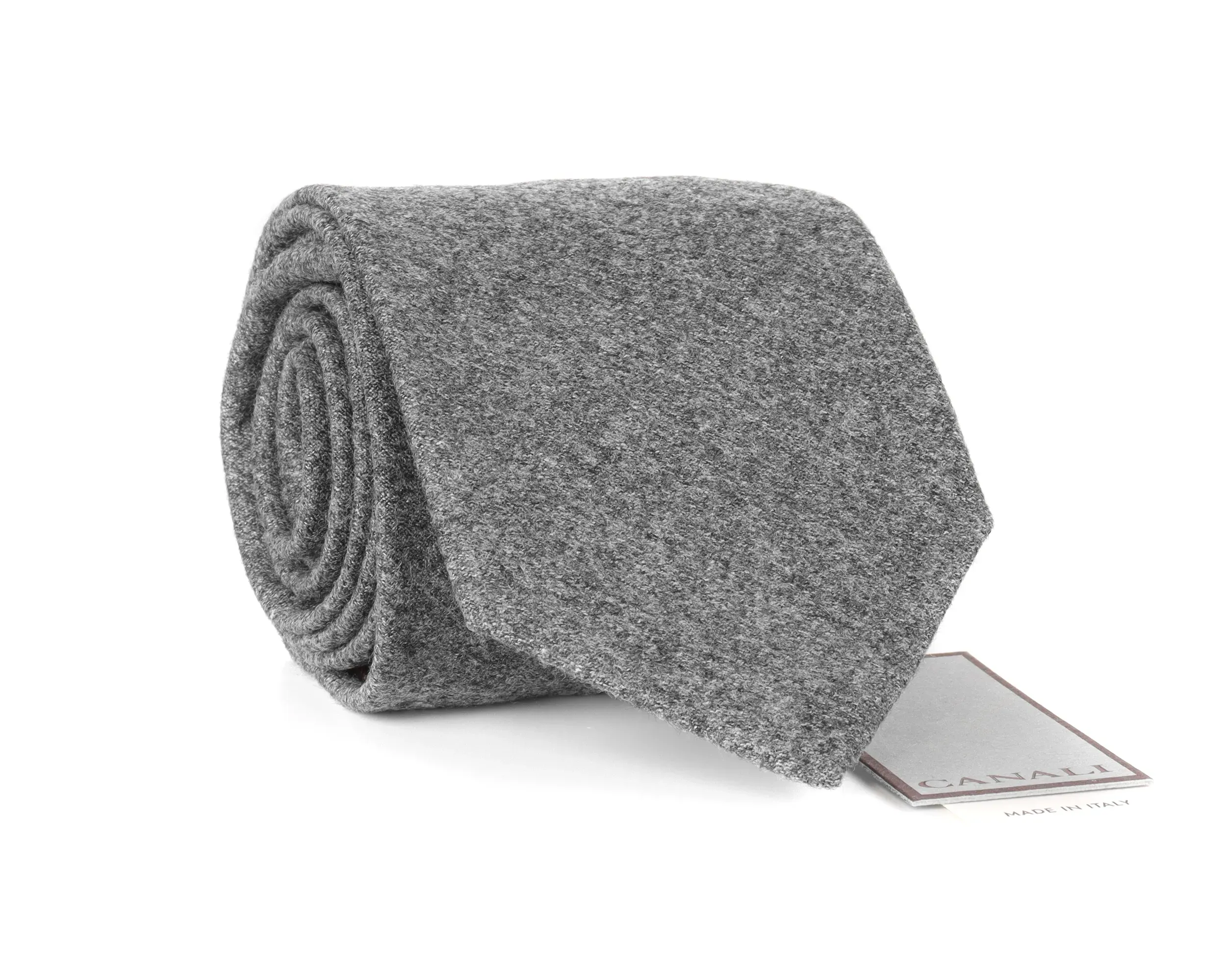CANALI TIE - GREY - WOOL
