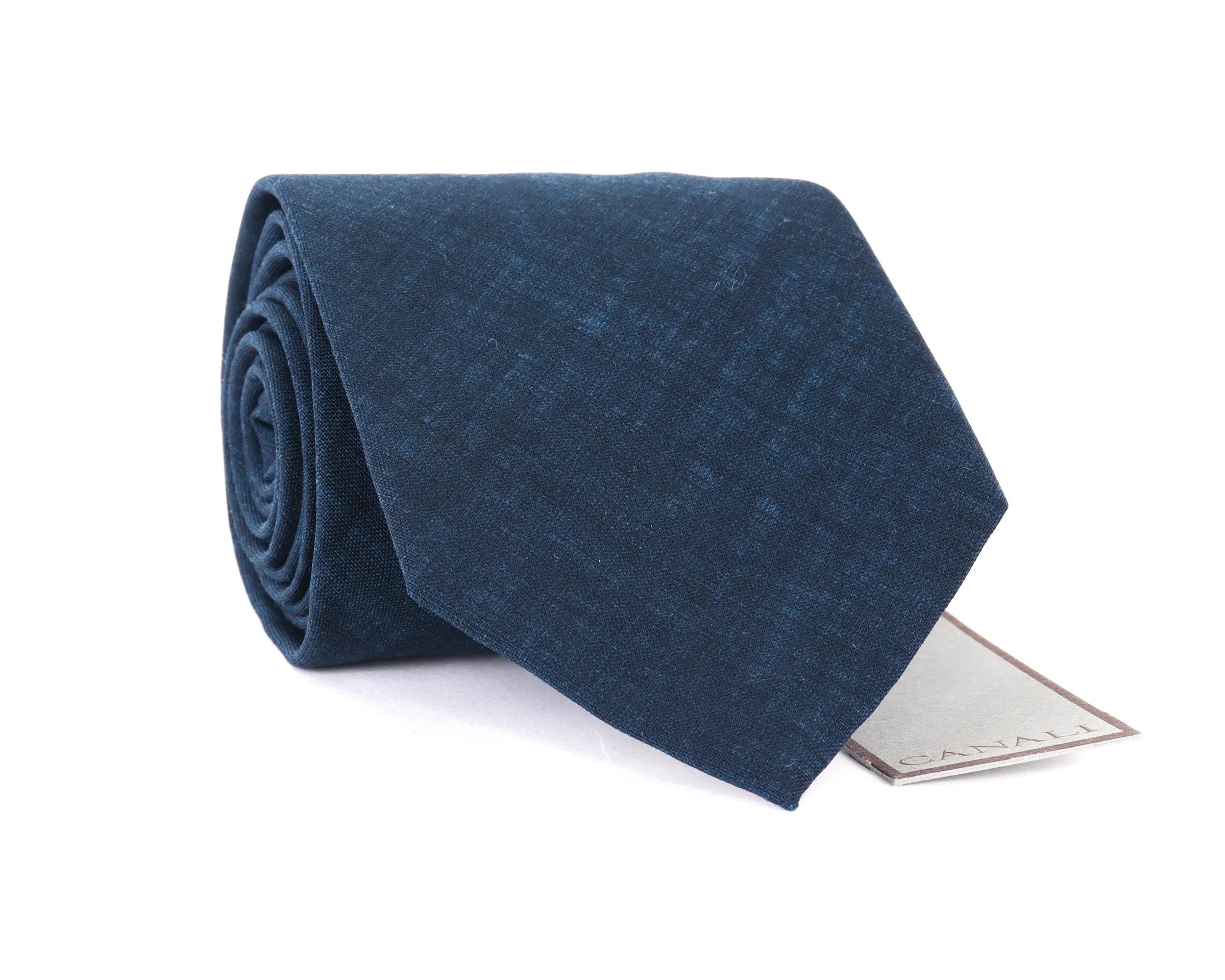CANALI TIE - DARK BLUE - LIGHTWEIGHT WOOL