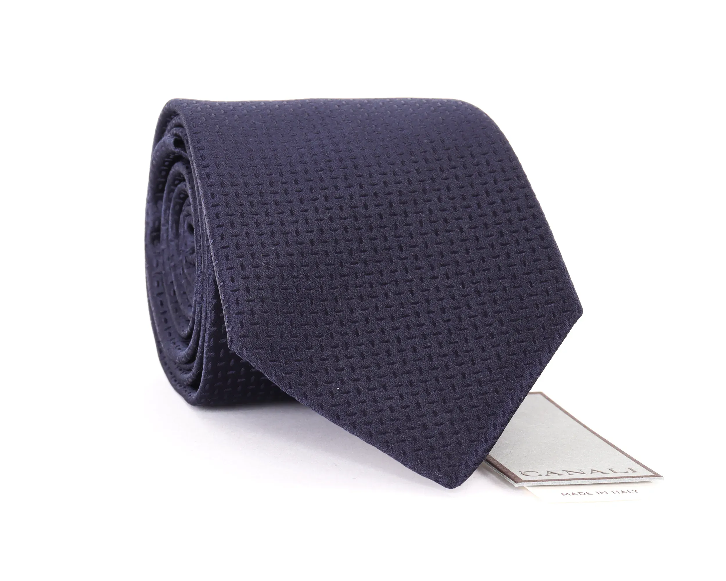 CANALI TIE - NAVY BLUE - PURE SILK