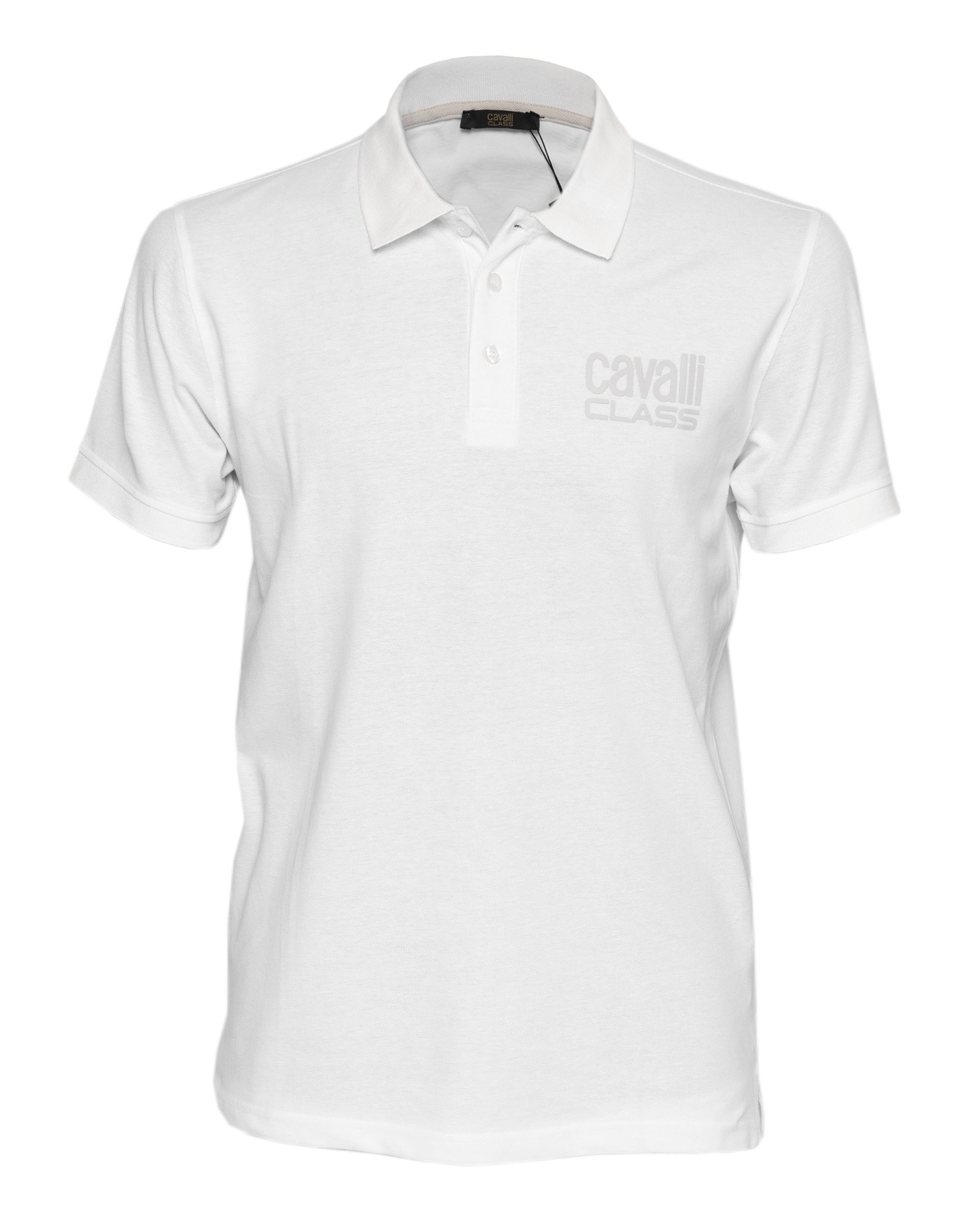 CAVALLI CLASS POLO SHIRT - WHITE - COTTON
