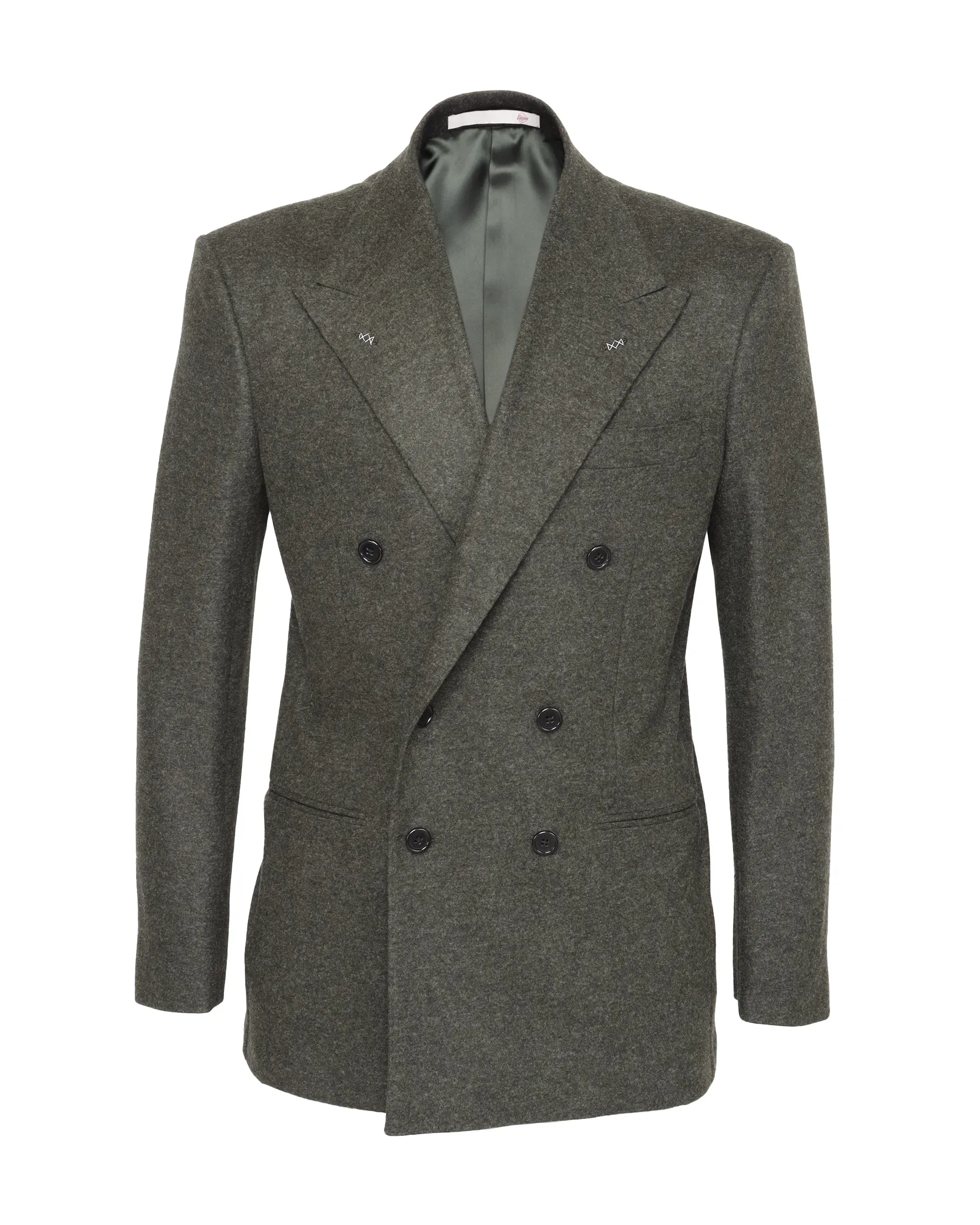 EDUARDO DE SIMONE BLAZER - GREEN - WOOL FLANNEL