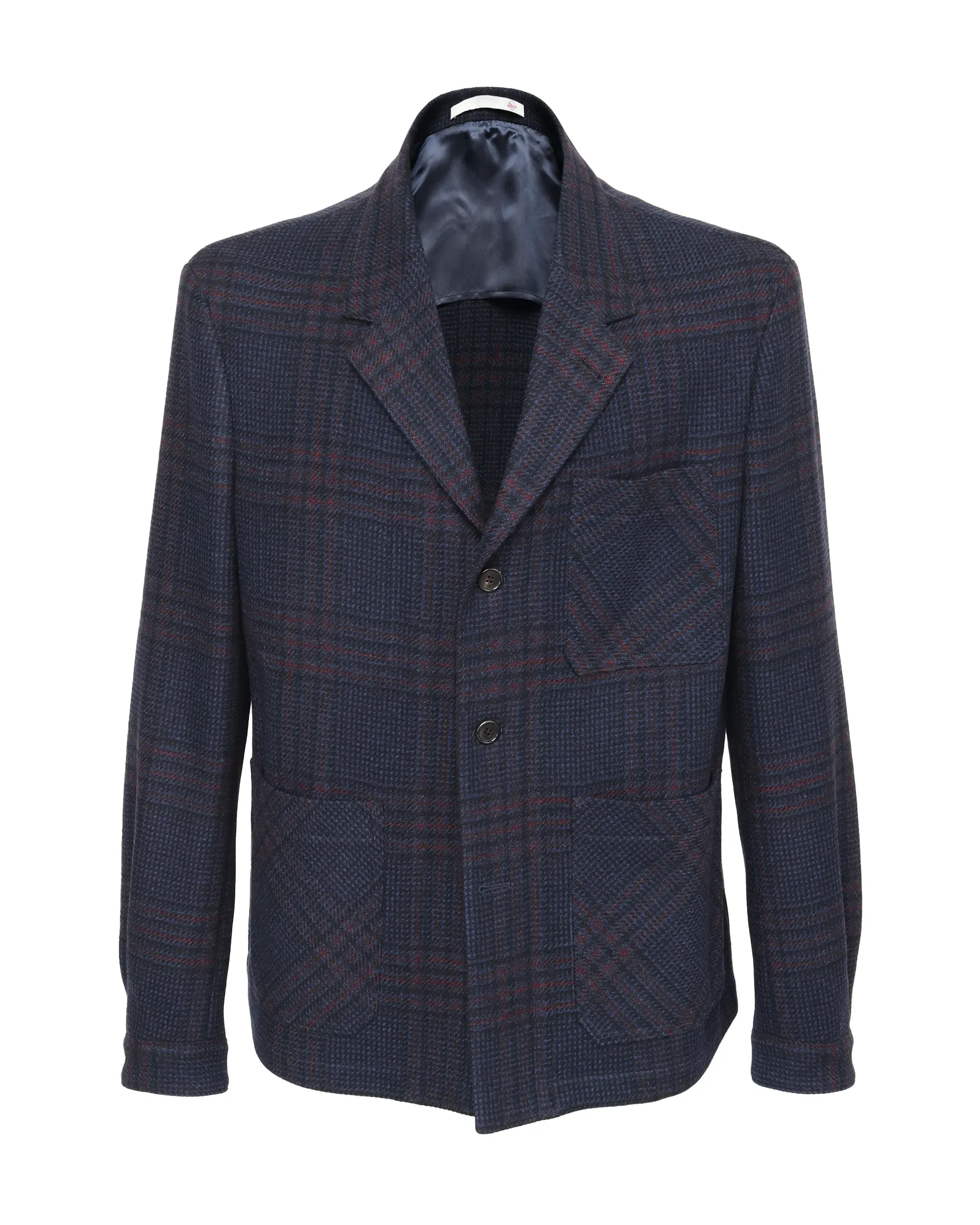 EDUARDO DE SIMONE JACKET - BLUE & RED - WOOL