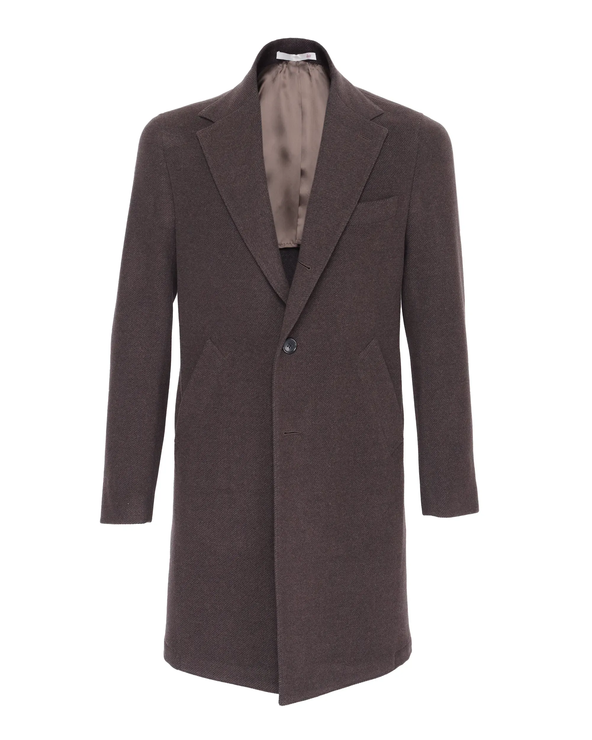 EDUARDO DE SIMONE OVERCOAT - BROWN -  WOOL
