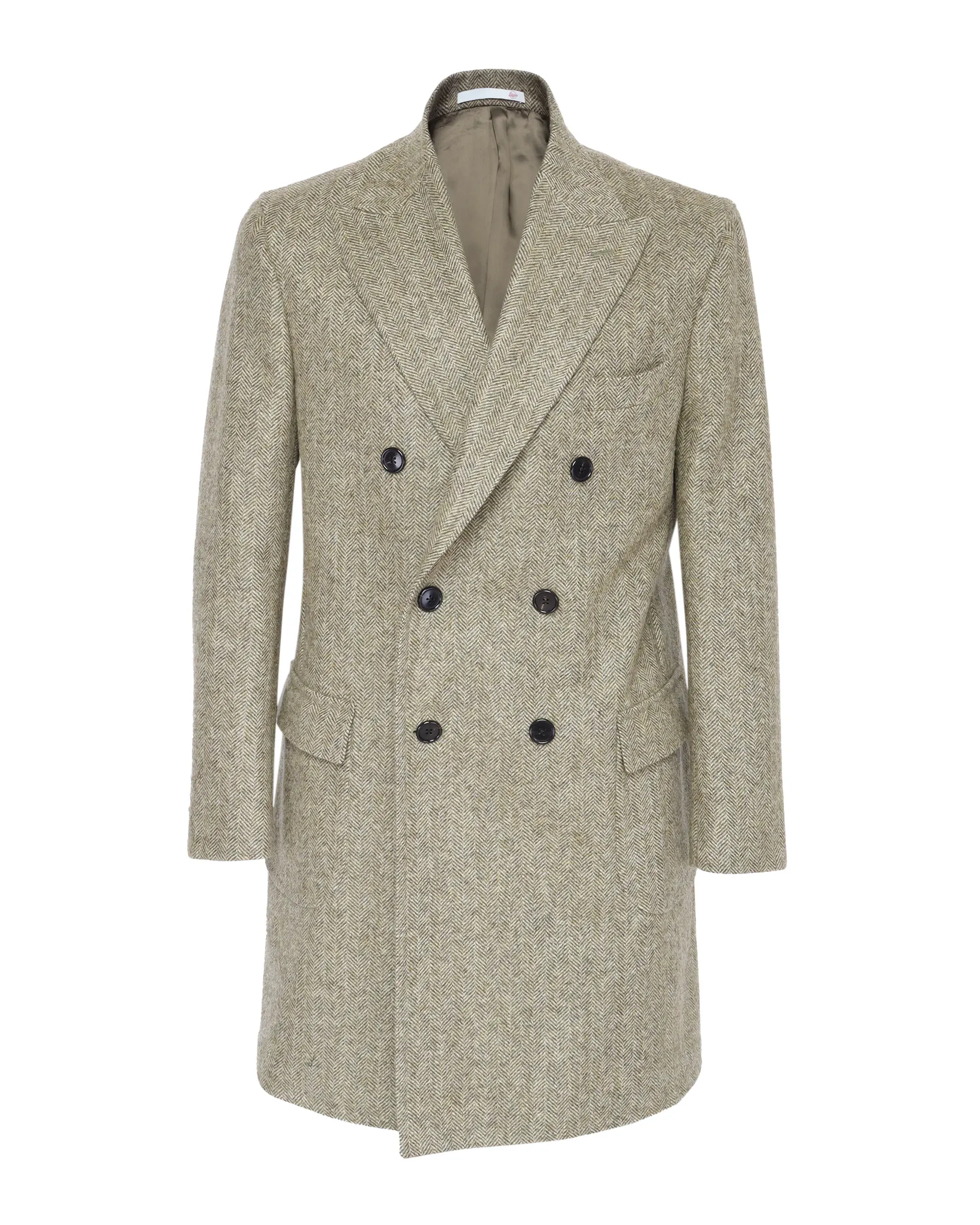 EDUARDO DE SIMONE OVERCOAT - GREEN -  WOOL TWEED