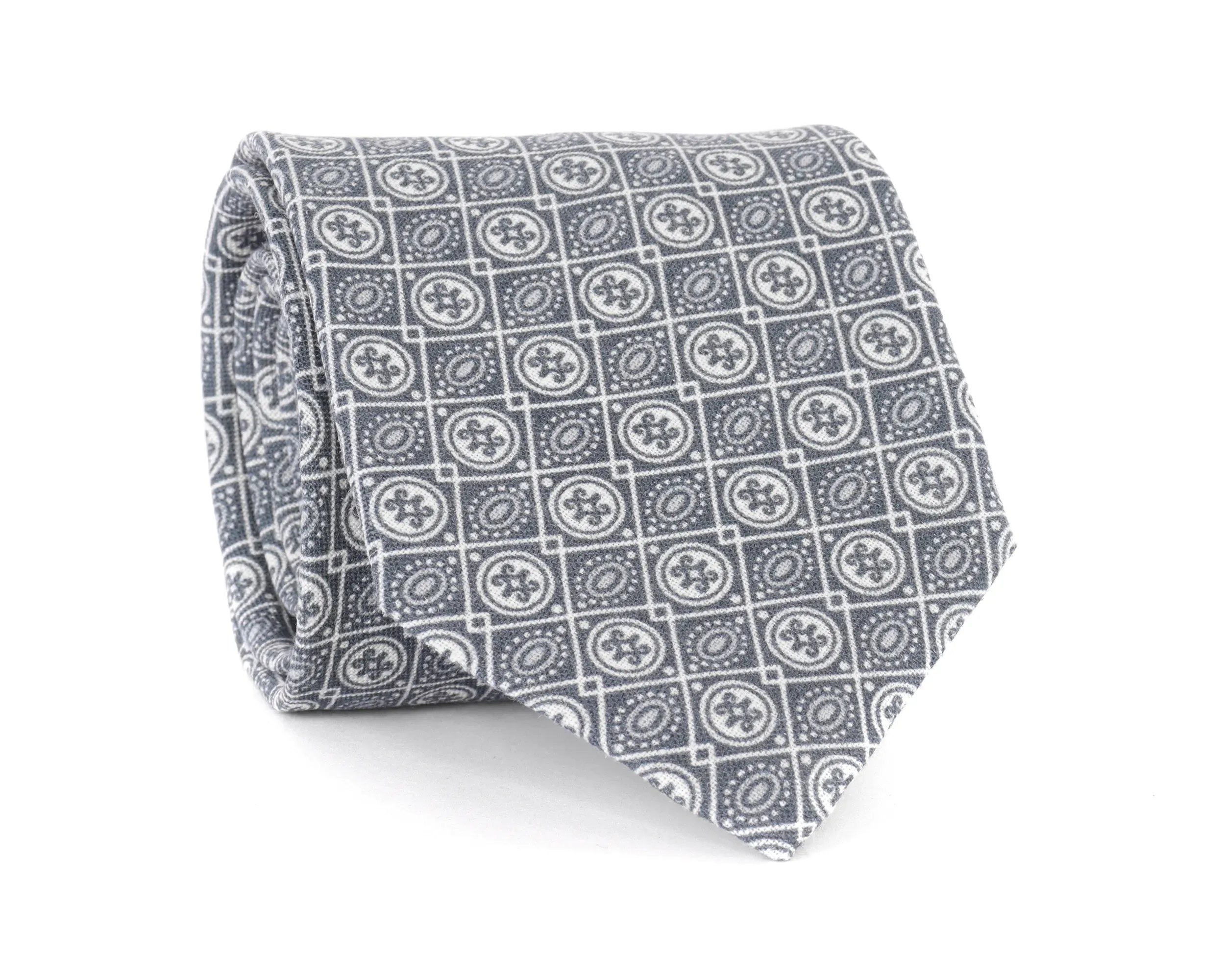 EIDOS by ISAIA TIE - GREY - LINEN