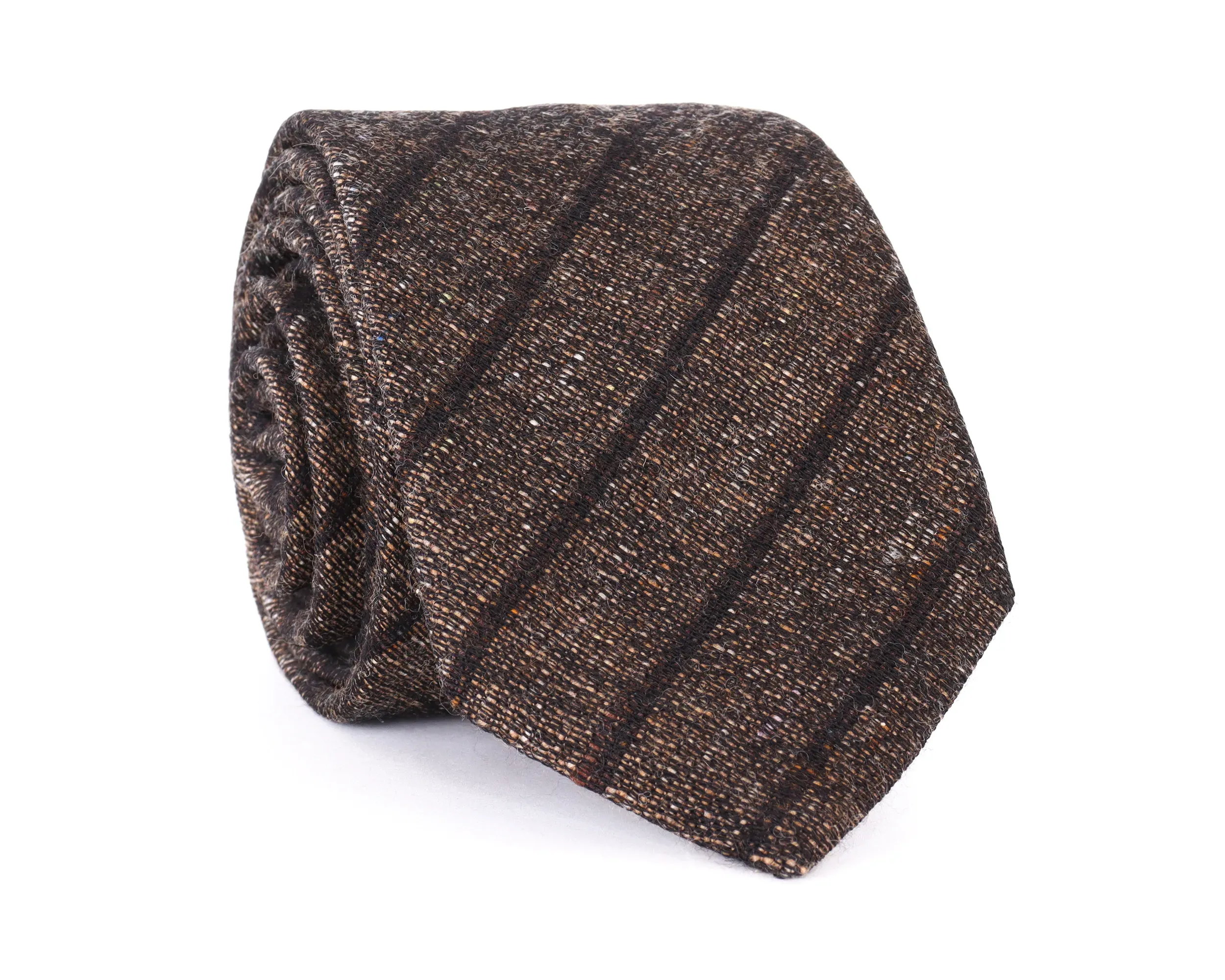 EIDOS by ISAIA TIE - BROWN - WOOL, CASHMERE & SILK