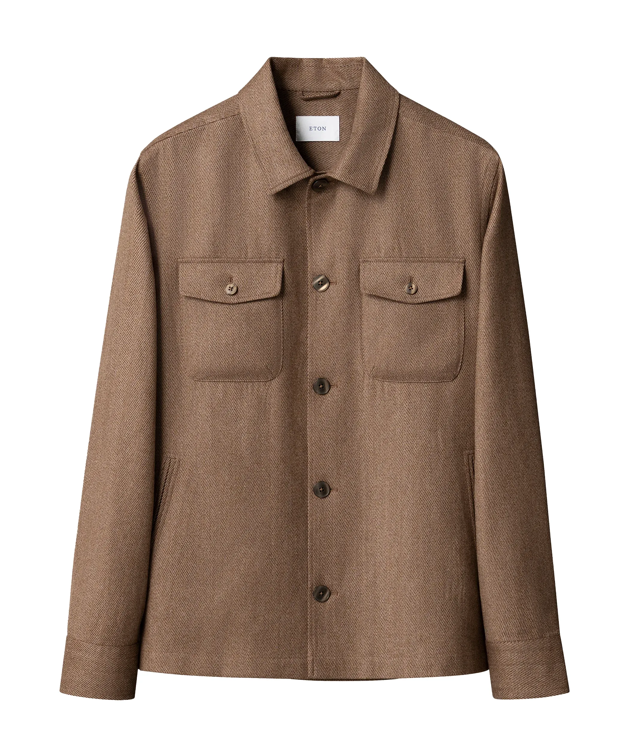 ETON OVERSHIRT JACKET - LIGHT BROWN - WOOL