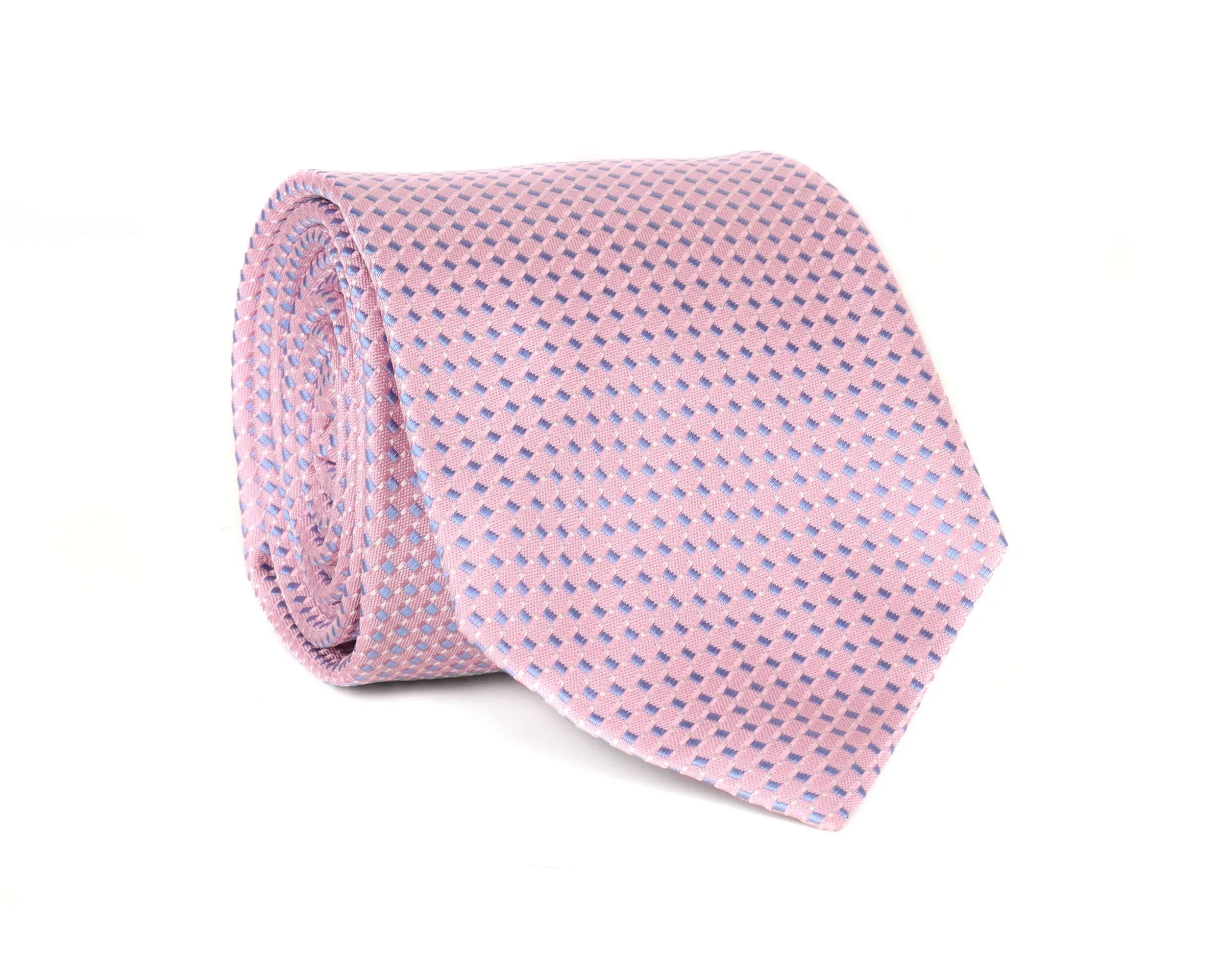 ETON TIE - PINK & BLUE - PURE SILK