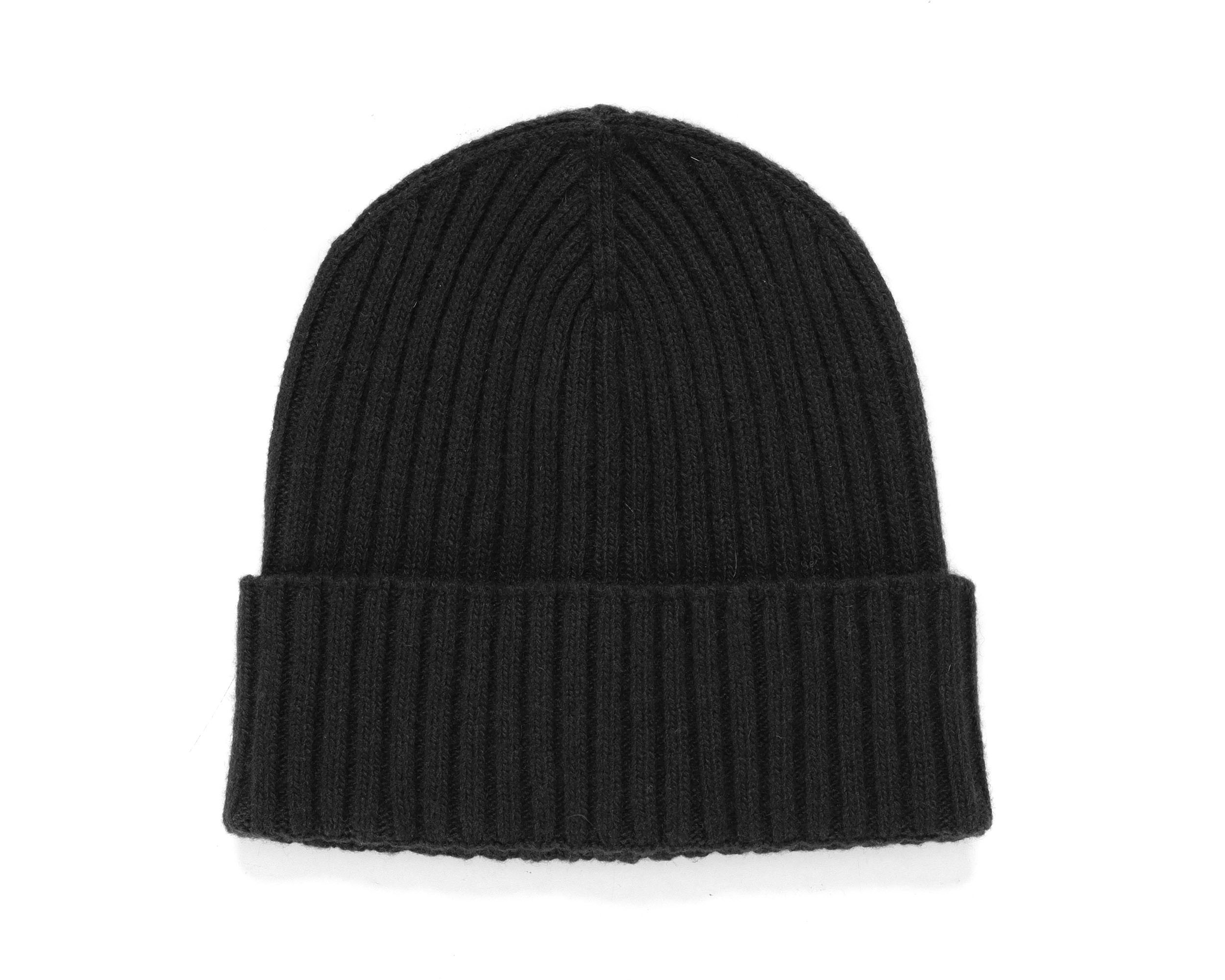 EZZELINO BEANIE - BLACK - WOOL & CASHMERE